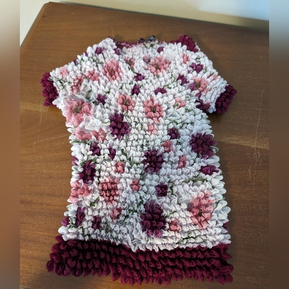 Vintage Magic Popcorn CRINKLE BUBBLE Travel Top OS 1990's - Picture 3 of 11